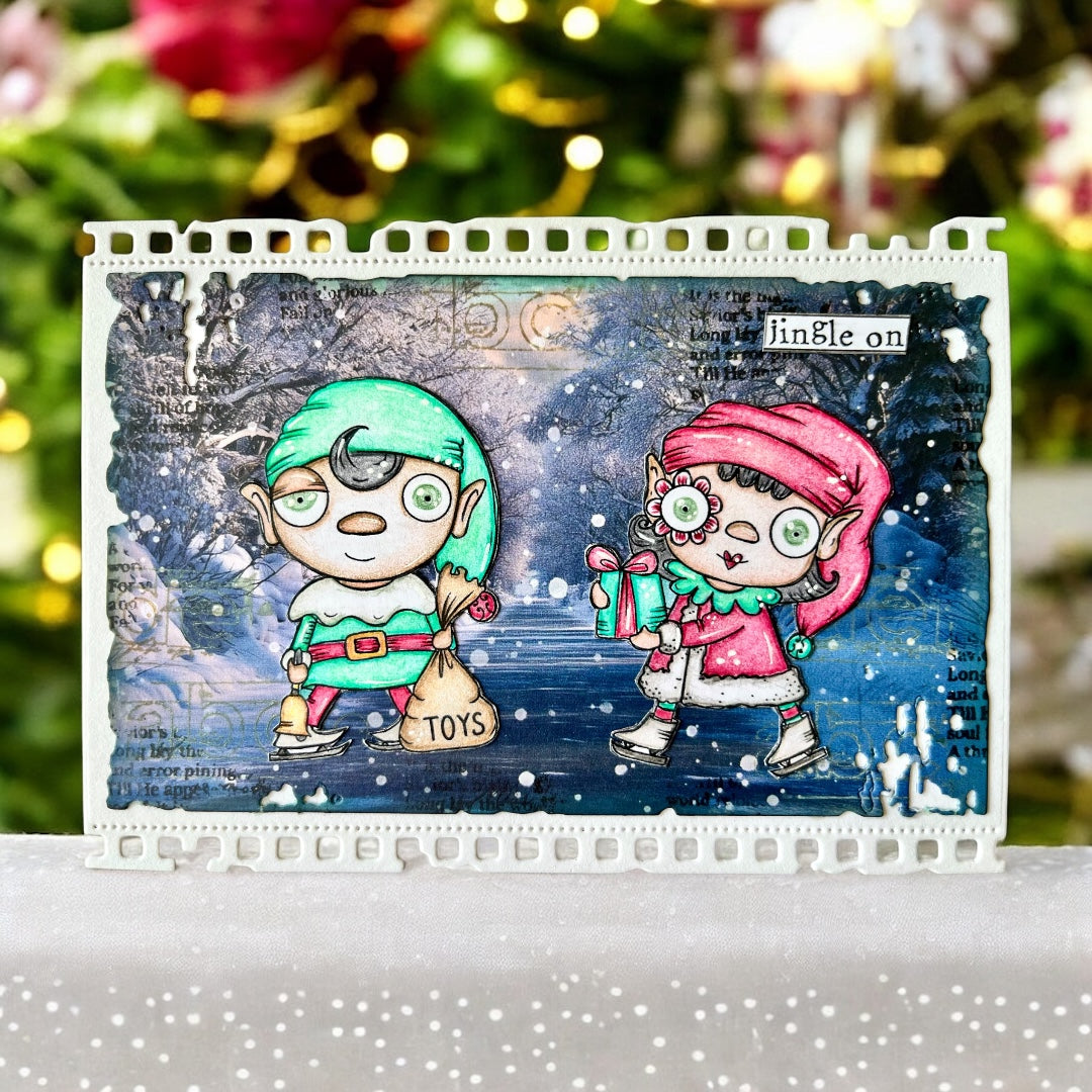 AALL & Create Elf Made A7 Clear Stamps 1311 jingle on 1