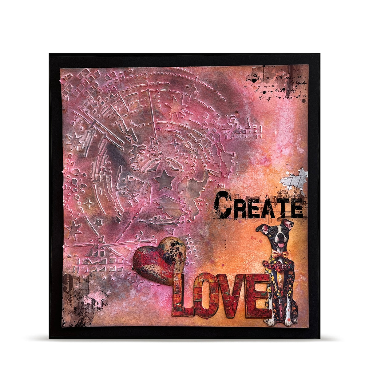 AALL & Create Encoded Stars 6x6 Stencil pc-280 create love dog card