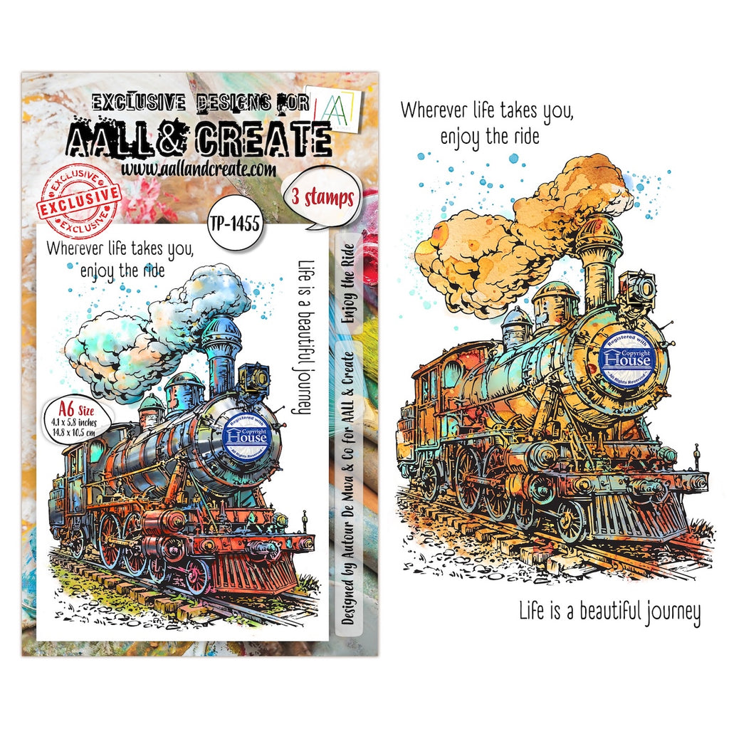 AALL & Create Enjoy the Ride A6 Clear Stamp Set 1455