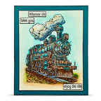 AALL & Create Enjoy the Ride A6 Clear Stamp Set 1455 wherever life takes you train