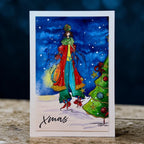AALL & Create Evergreen Dreamer A6 Clear Stamp Set 1468 christmas tree green scarf xmas card