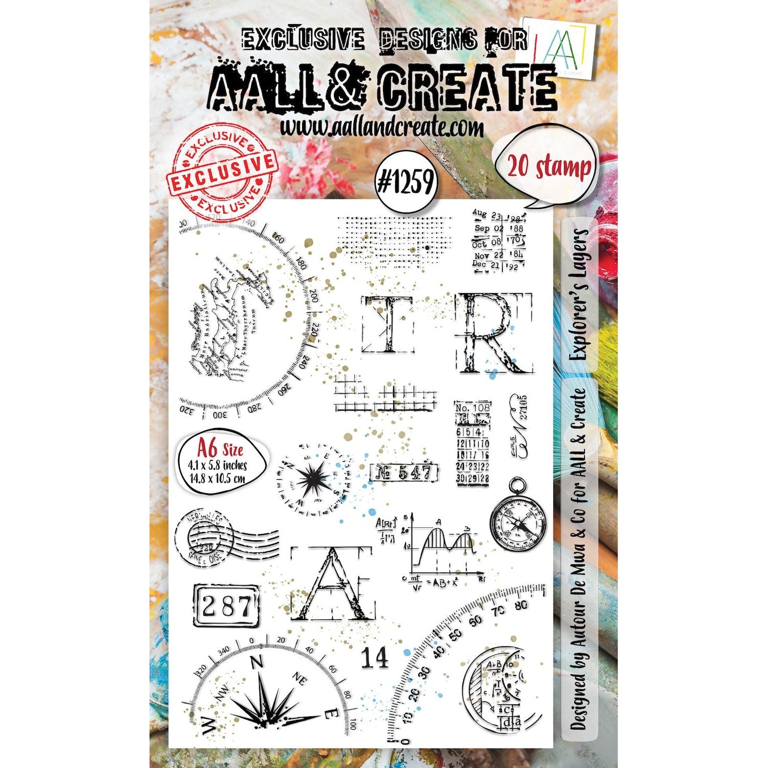 AALL & Create Explorer's Layers A6 Clear Stamps 1259