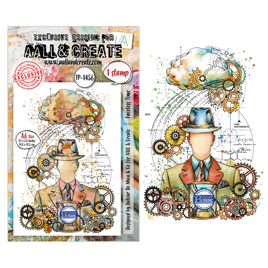 AALL & Create Faceless Time A6 Clear Stamp Set 1456
