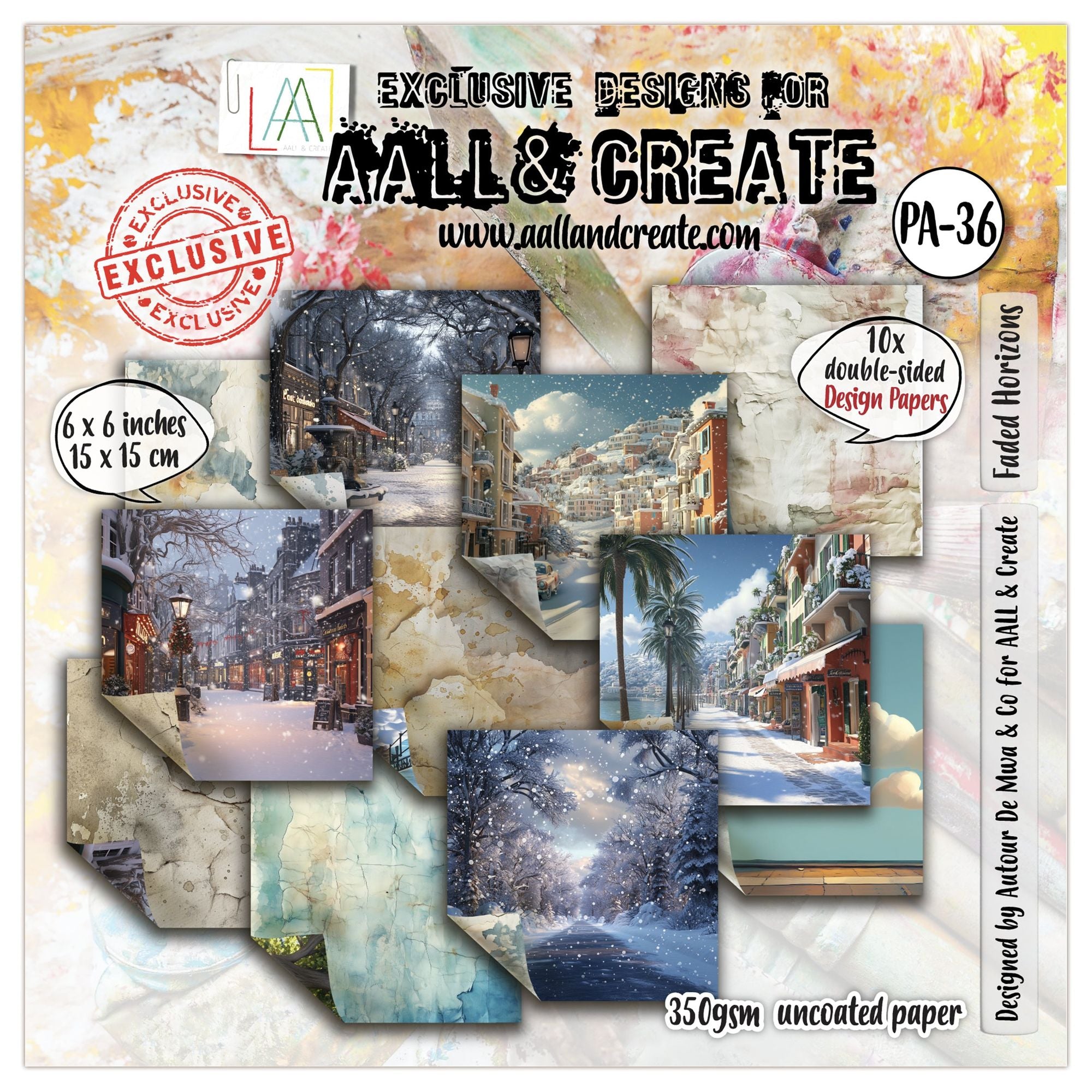 AALL & Create Faded Horizons 6x6 Design Paper 36 1