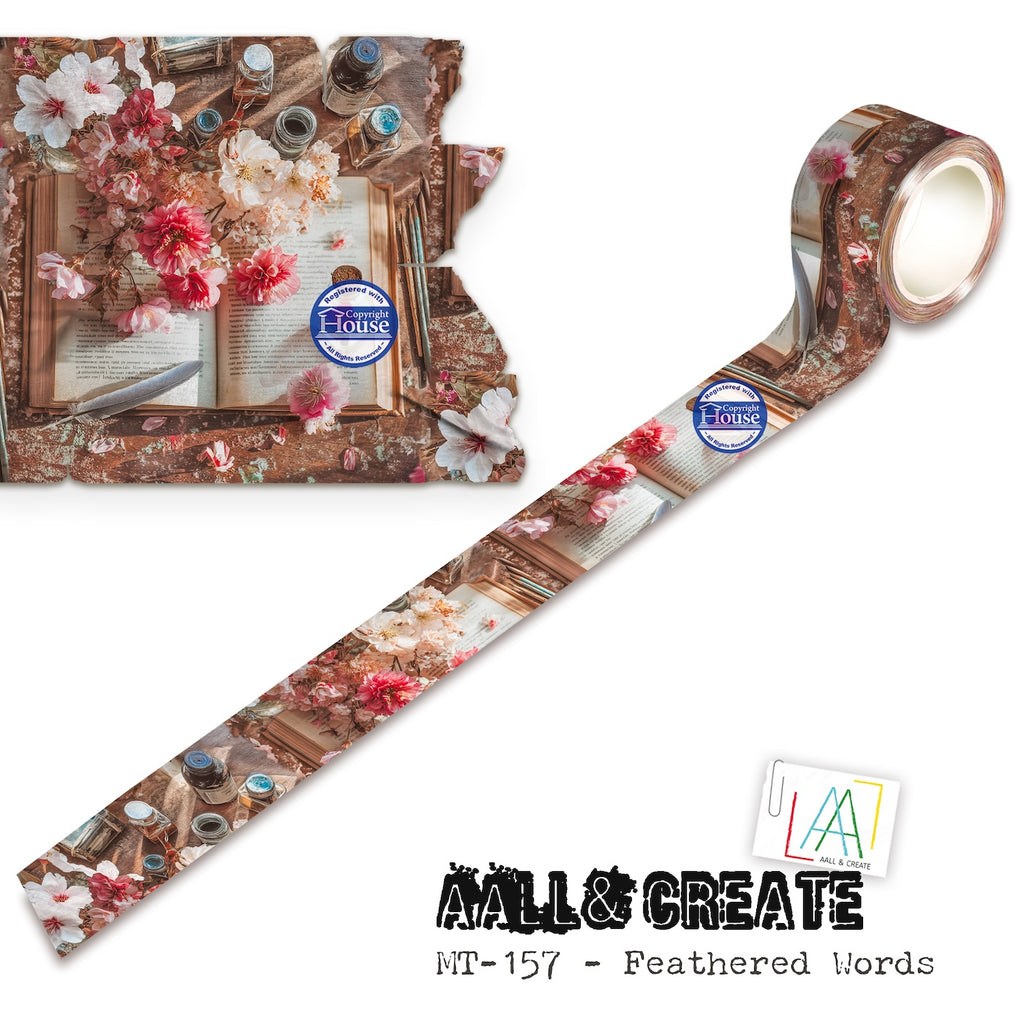 AALL & Create Feathered Words Layer it up Washi Tape mt-157