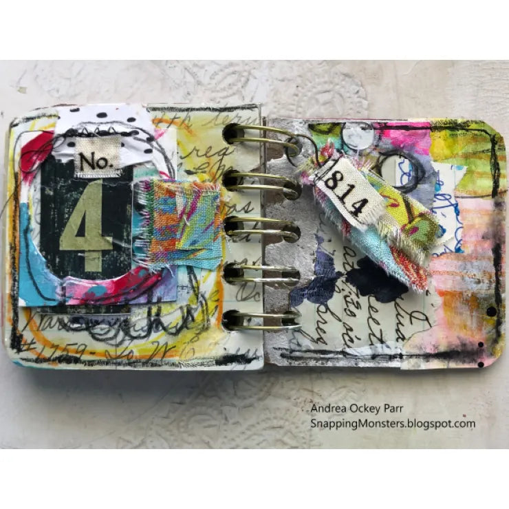 AALL & Create Film Drip Dies 91 numbers colored fabric card | color-code:ALT01