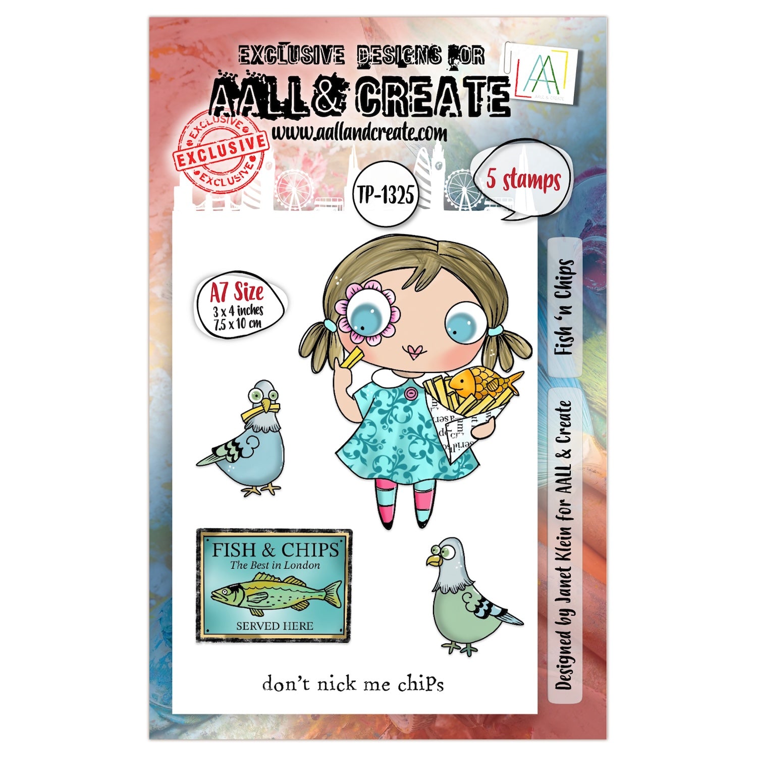AALL & Create Fish ‘n Chips A7 Clear Stamps 1325
