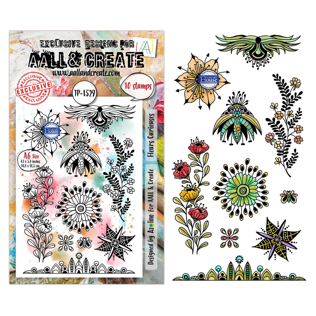 AALL & Create Fleurs Curieuses A6 Clear Stamp Set 1529