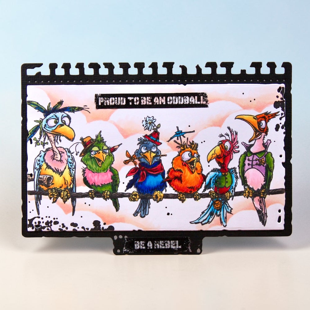 AALL & Create Flight Club A6 Clear Stamp Set 1413 oddball
