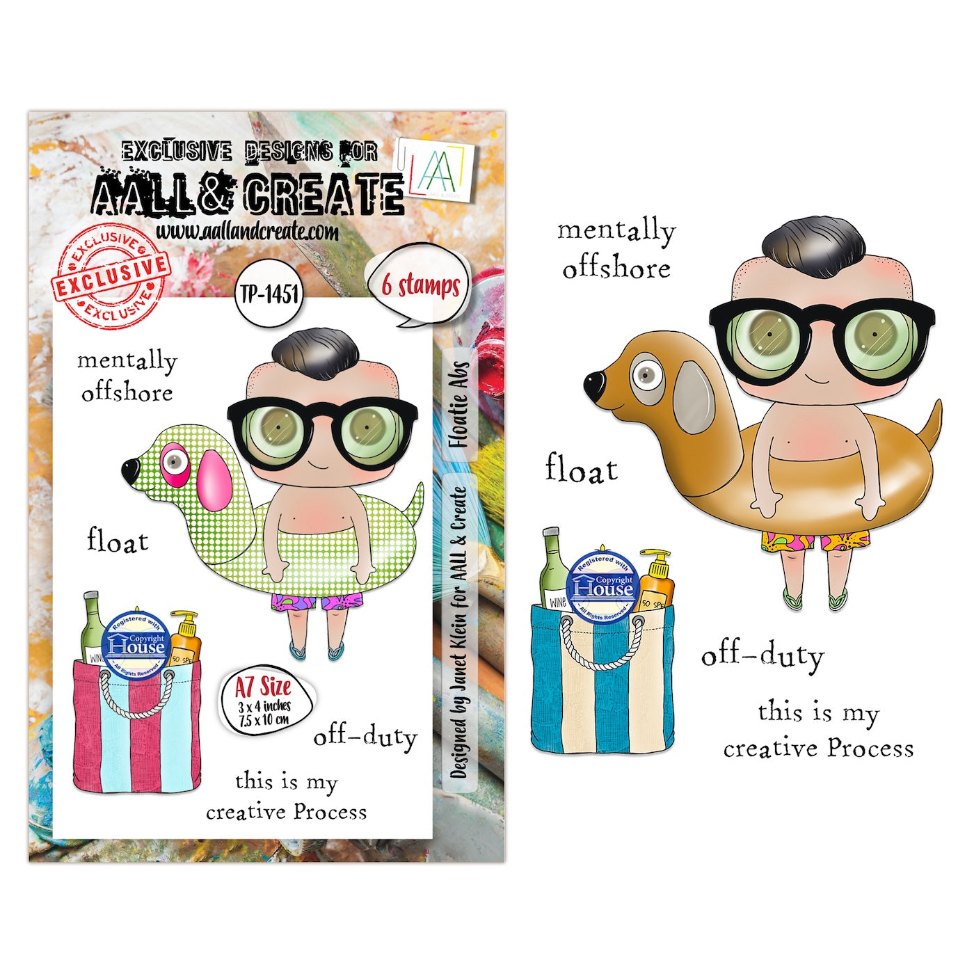 AALL & Create Floatie Abs A7 Clear Stamp Set 1451