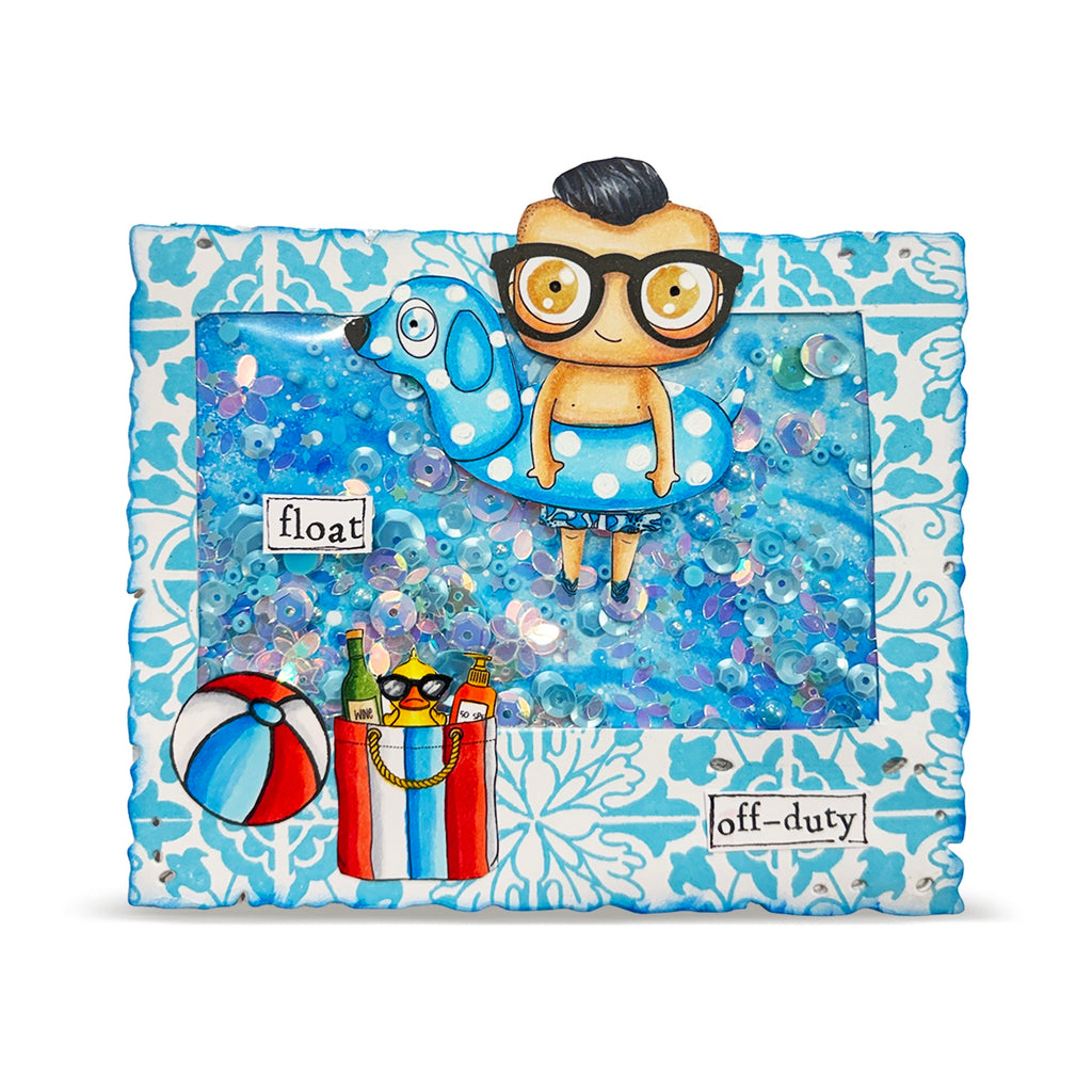 AALL & Create Floatie Abs A7 Clear Stamp Set 1451 beach ball ducky blue floaty float card