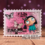 AALL & Create Fly Around A5 Rub Ons ro-021 butterfly