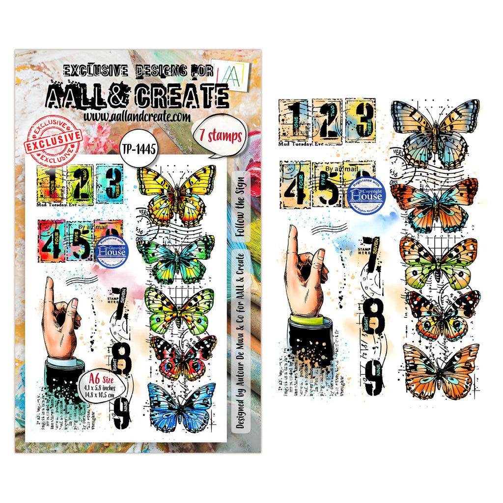 AALL & Create Follow the Sign A6 Clear Stamp Set 1445