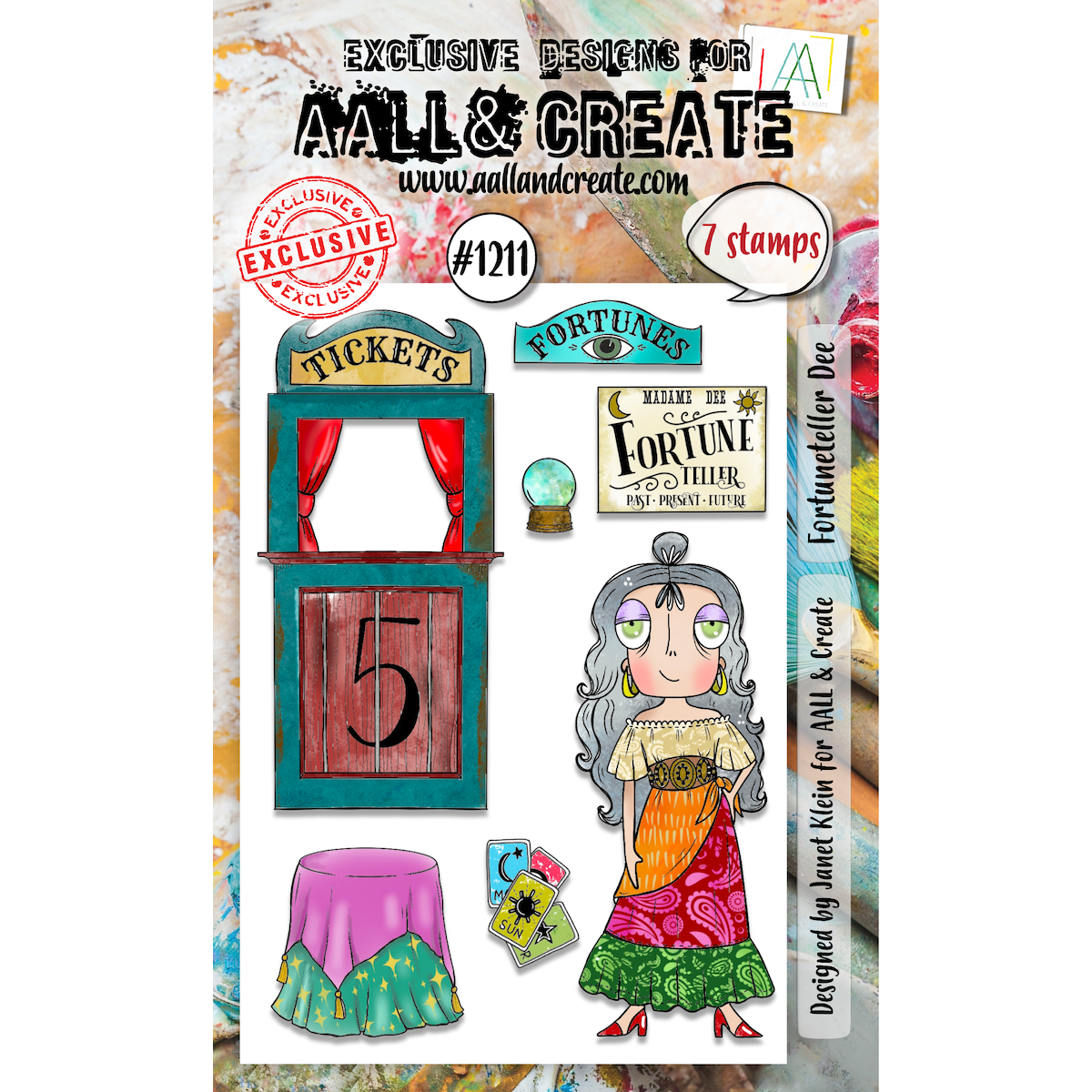 AALL & Create Fortuneteller Dee A6 Clear Stamps 1211
