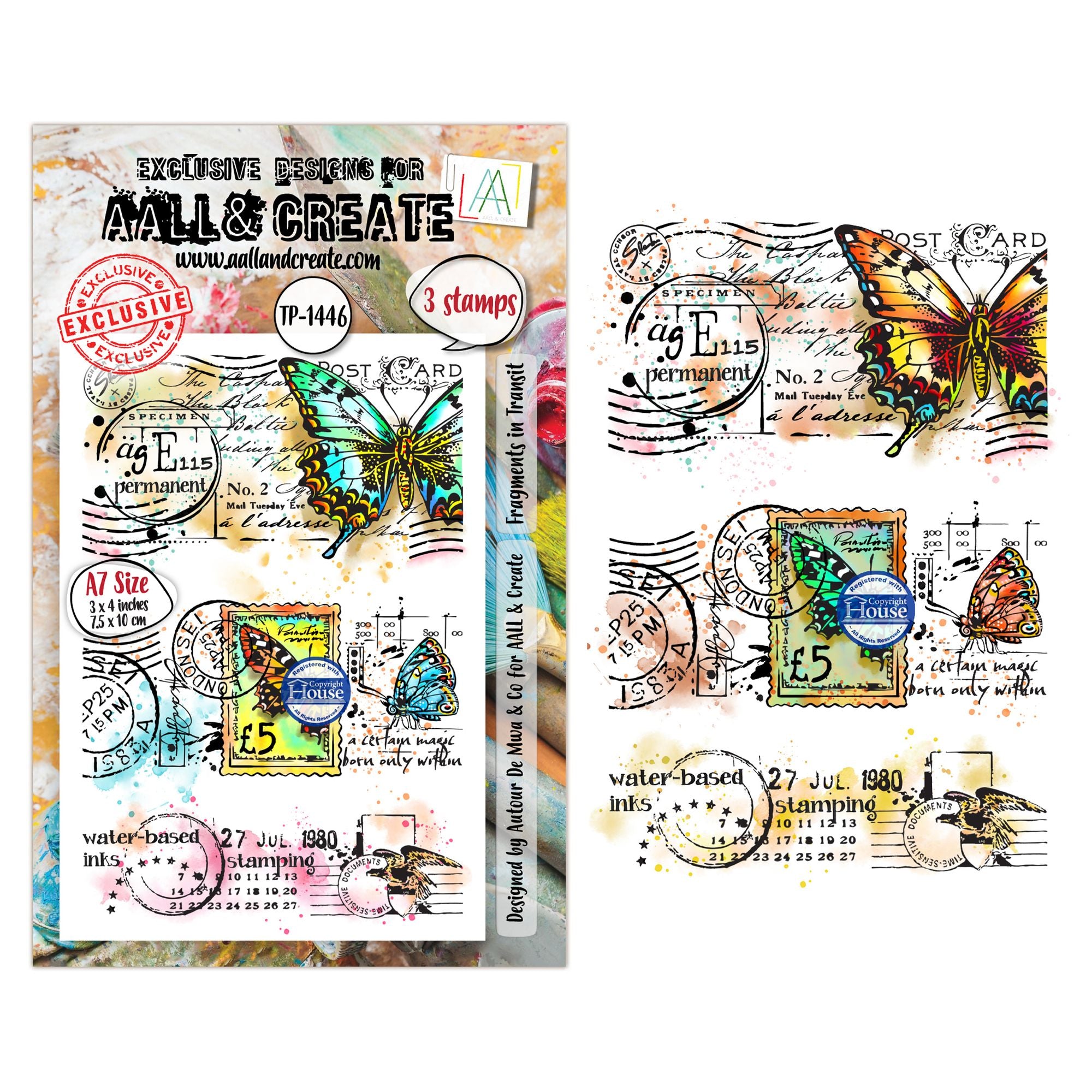 AALL & Create Fragments in Transit A7 Clear Stamp Set 1446