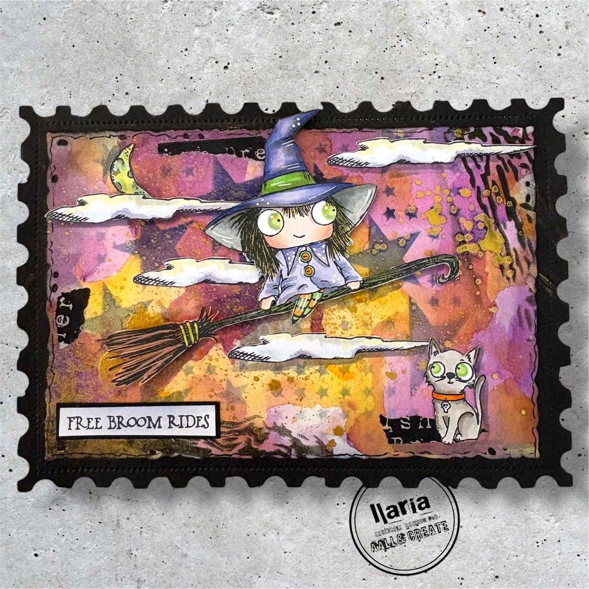 AALL & Create Free Broom Rides A7 Clear Stamps 1298 cat