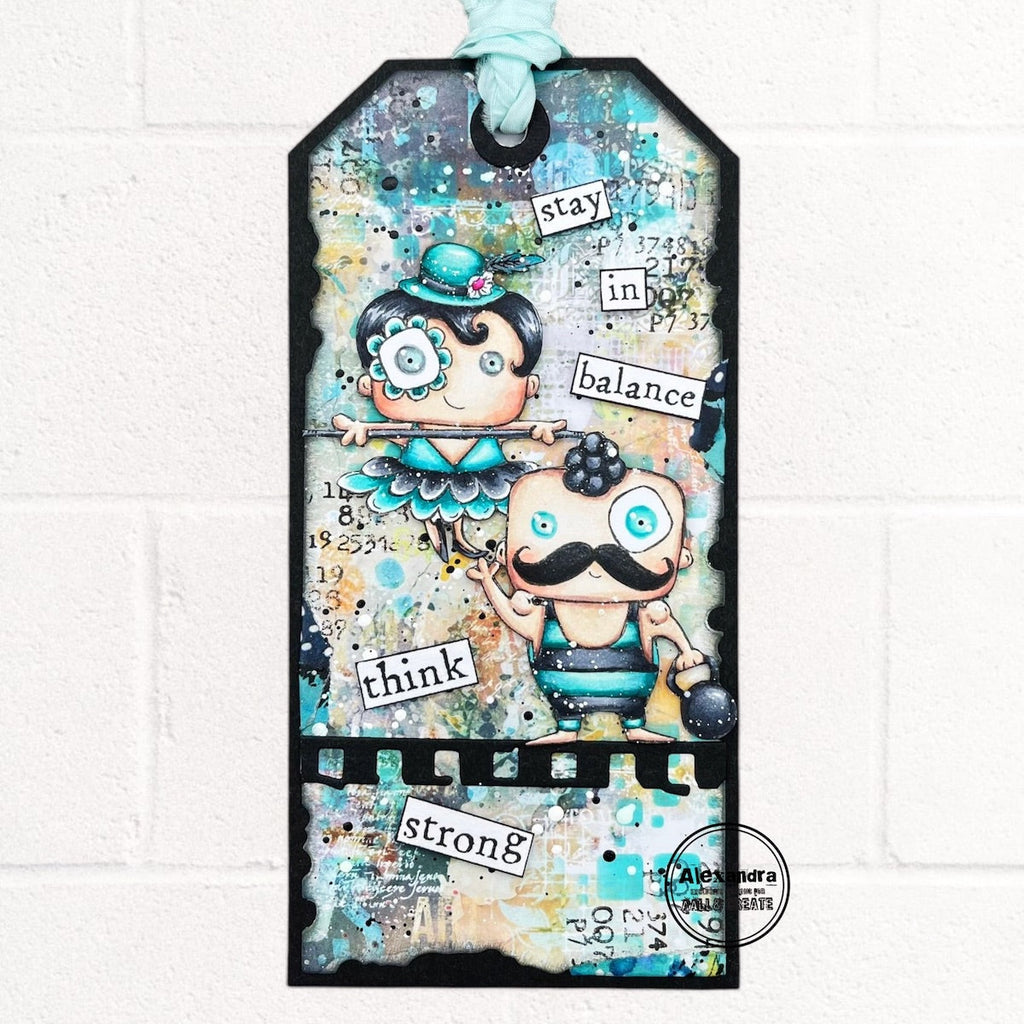 AALL & Create Funambulism A7 Clear Stamps 1208 tag