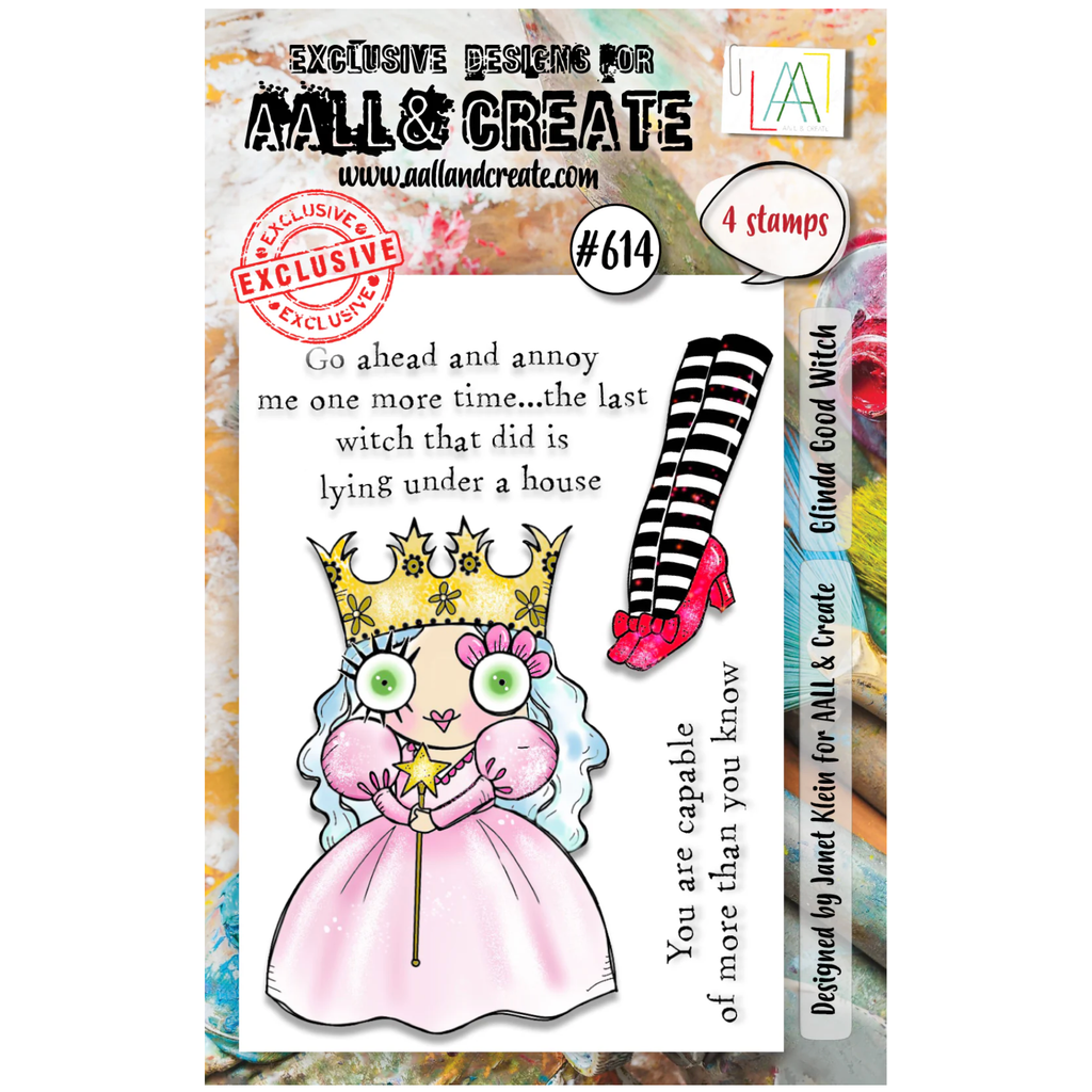 AALL & Create GLINDA GOOD WITCH A7 Clear Stamps 614

