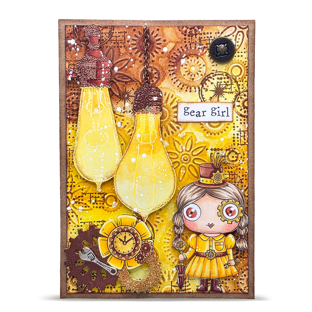 AALL & Create Gear Girl A7 Clear Stamp Set 1371 steampunk