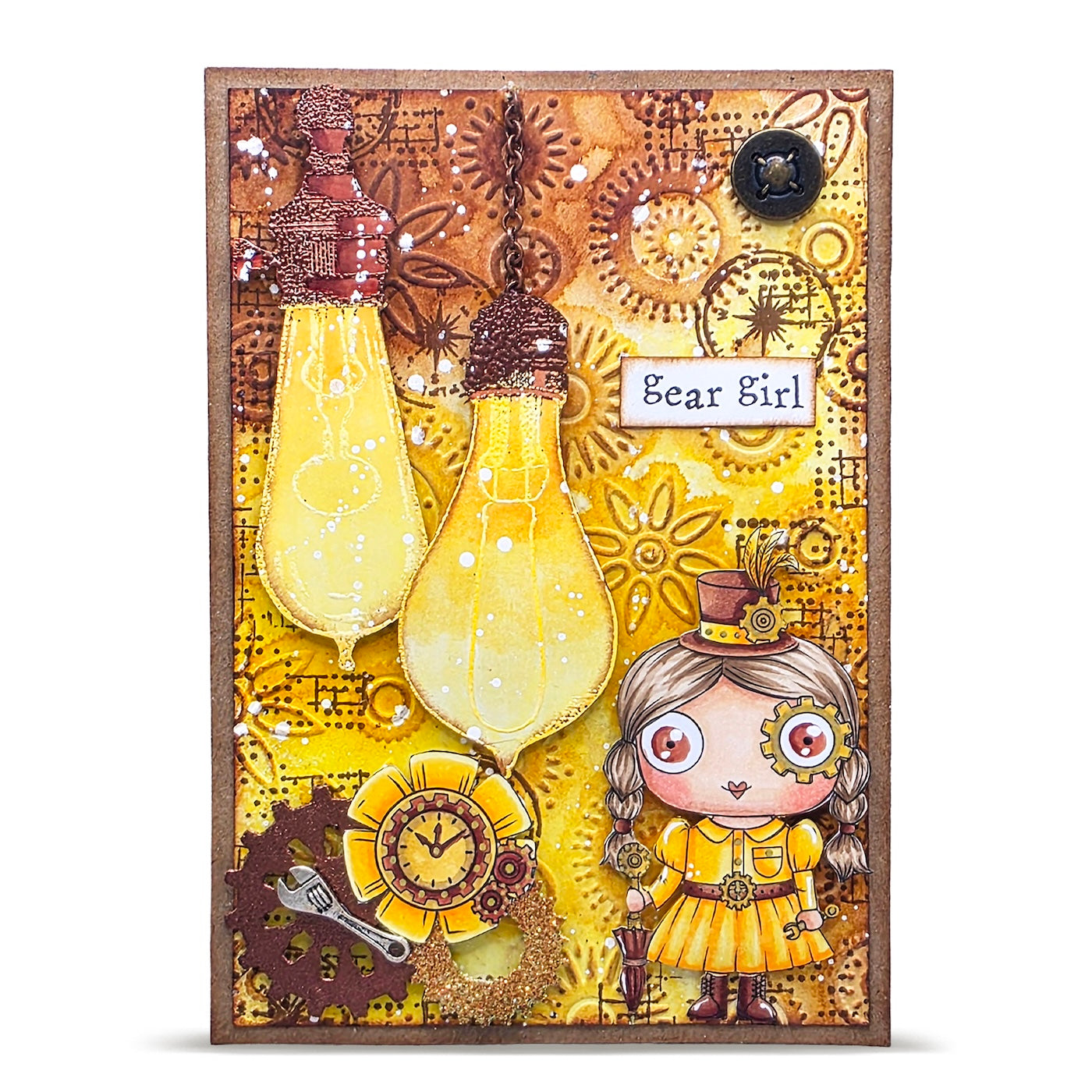 AALL & Create Gear Girl A7 Clear Stamp Set 1371 steampunk