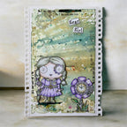 AALL & Create Gear Girl A7 Clear Stamp Set 1371 steampunk flower