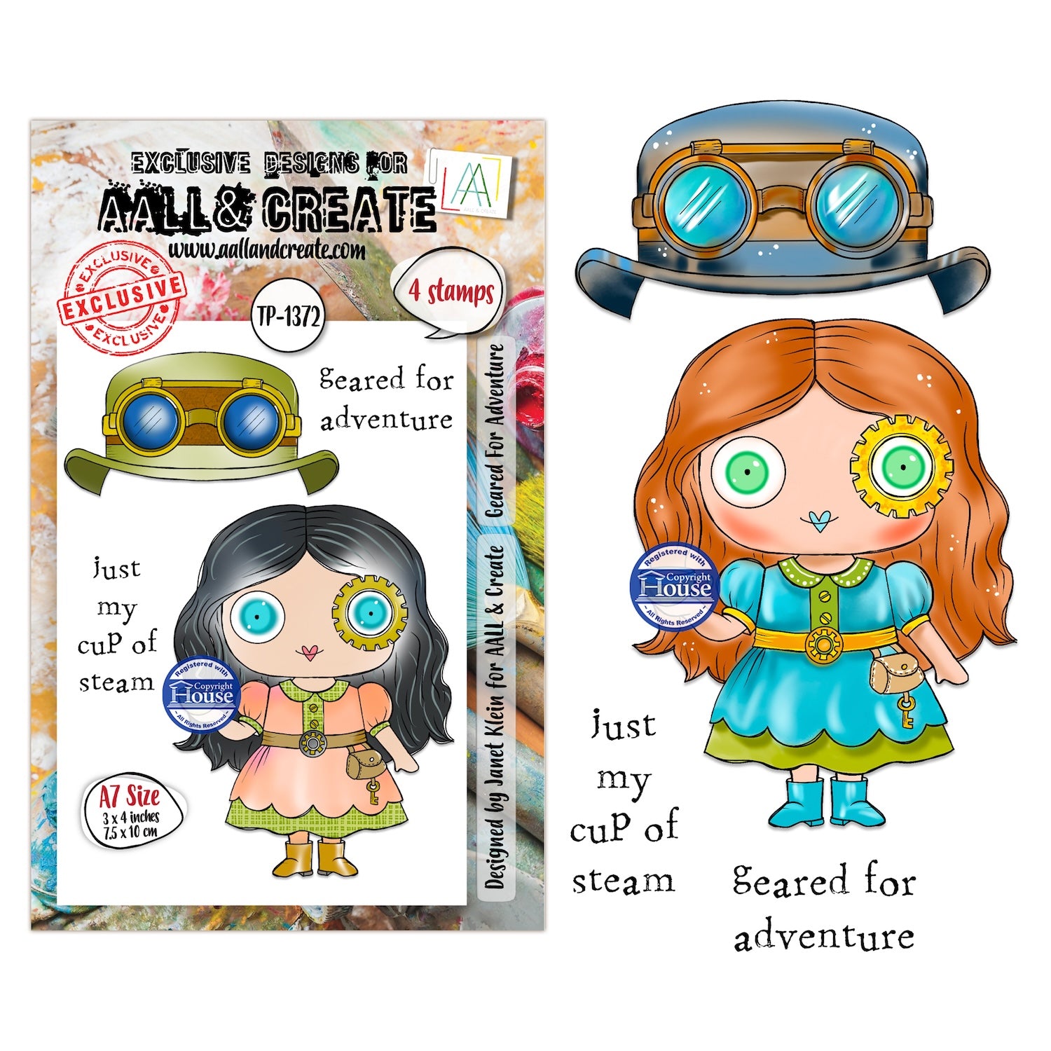 AALL & Create Geared For Adventure A7 Clear Stamp Set 1372