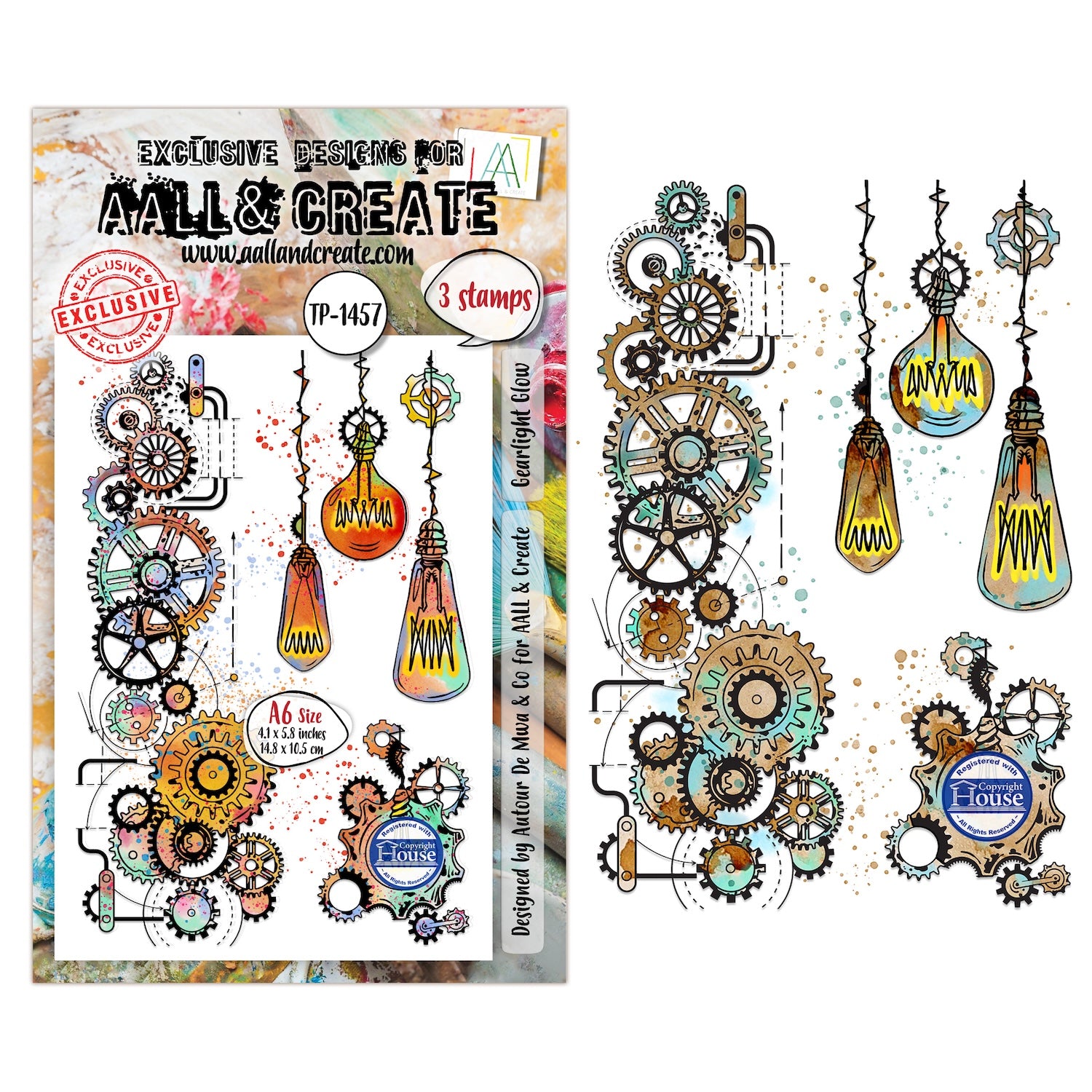 AALL & Create Gearlight Glow A6 Clear Stamp Set 1457