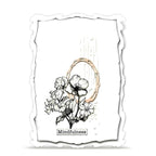 AALL & Create Gentle Waves Dies die-128 white and black flowers mindfulness white card