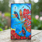AALL & Create Glassbound Dragonfly A6 Clear Stamp Set 1466 art fly