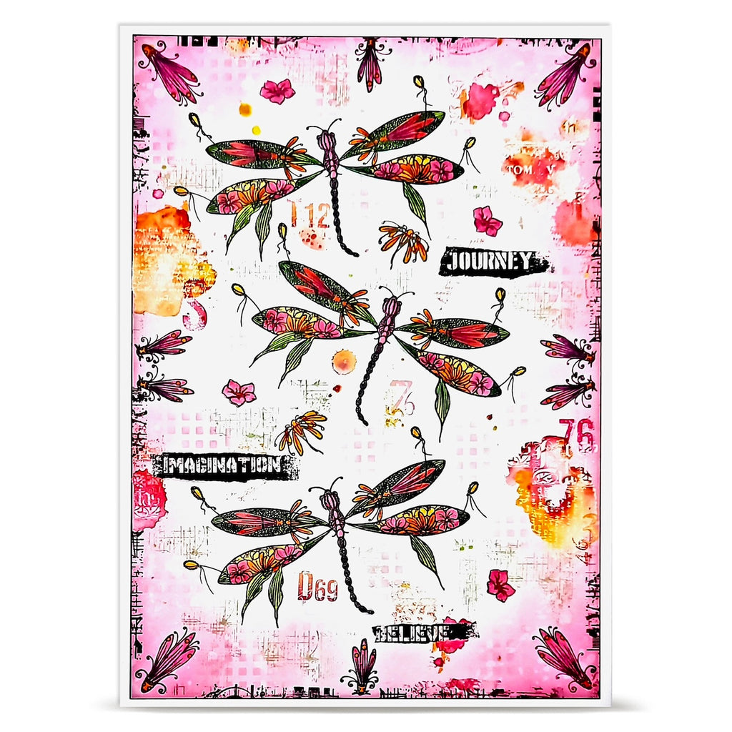 AALL & Create Glassbound Dragonfly A6 Clear Stamp Set 1466 journey