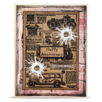 AALL & Create Global Gazette A6 Clear Stamp Set 1343 motorcycle