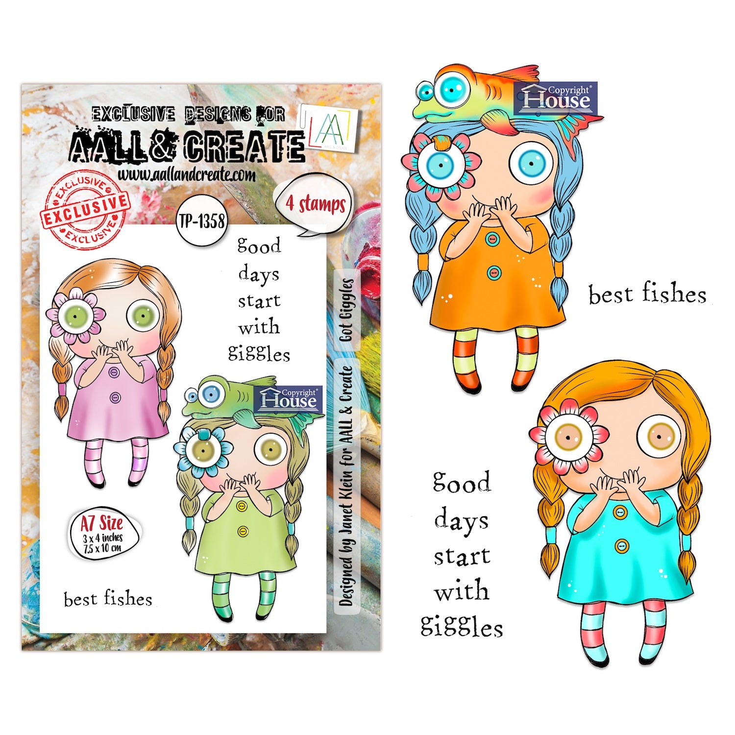 AALL & Create Got Giggles A7 Clear Stamp Set 1358