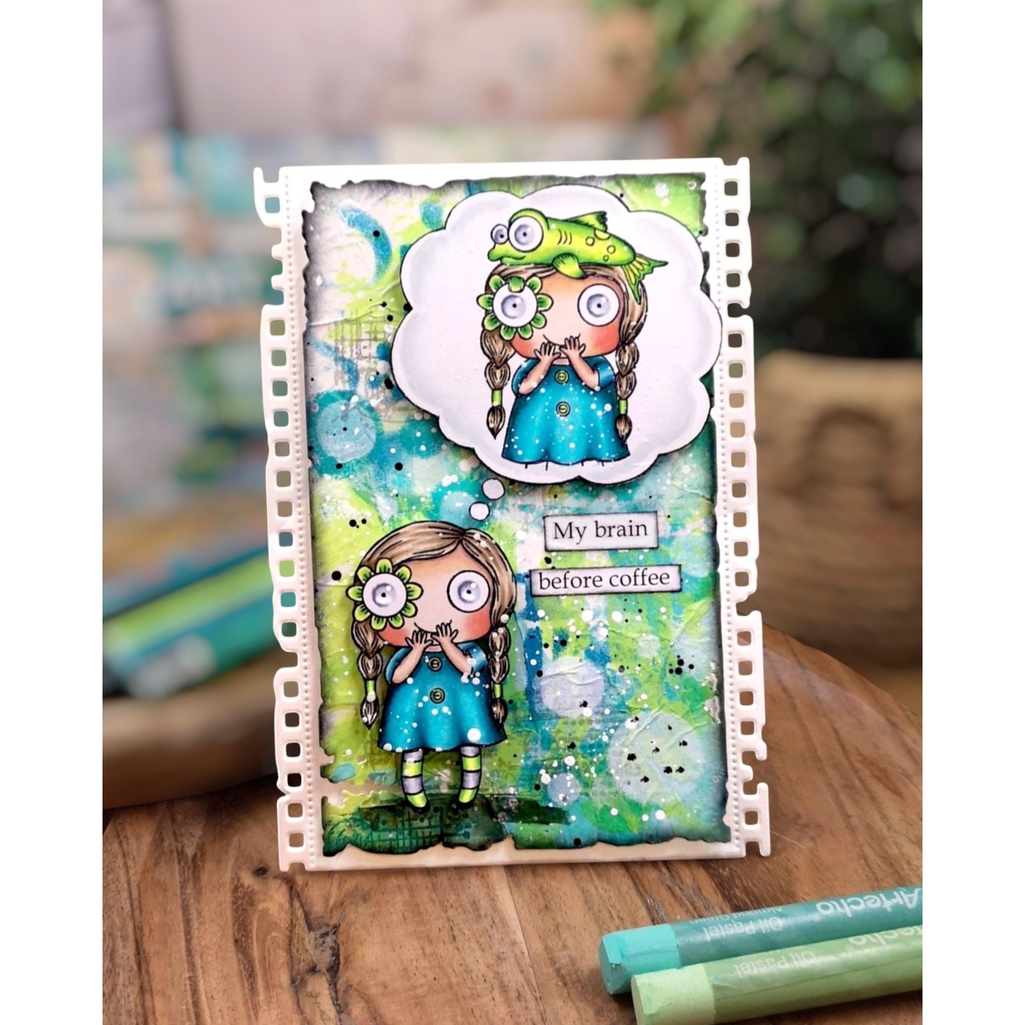 AALL & Create Got Giggles A7 Clear Stamp Set 1358 fish on head