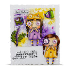 AALL & Create Got Giggles A7 Clear Stamp Set 1358 purple and yellow