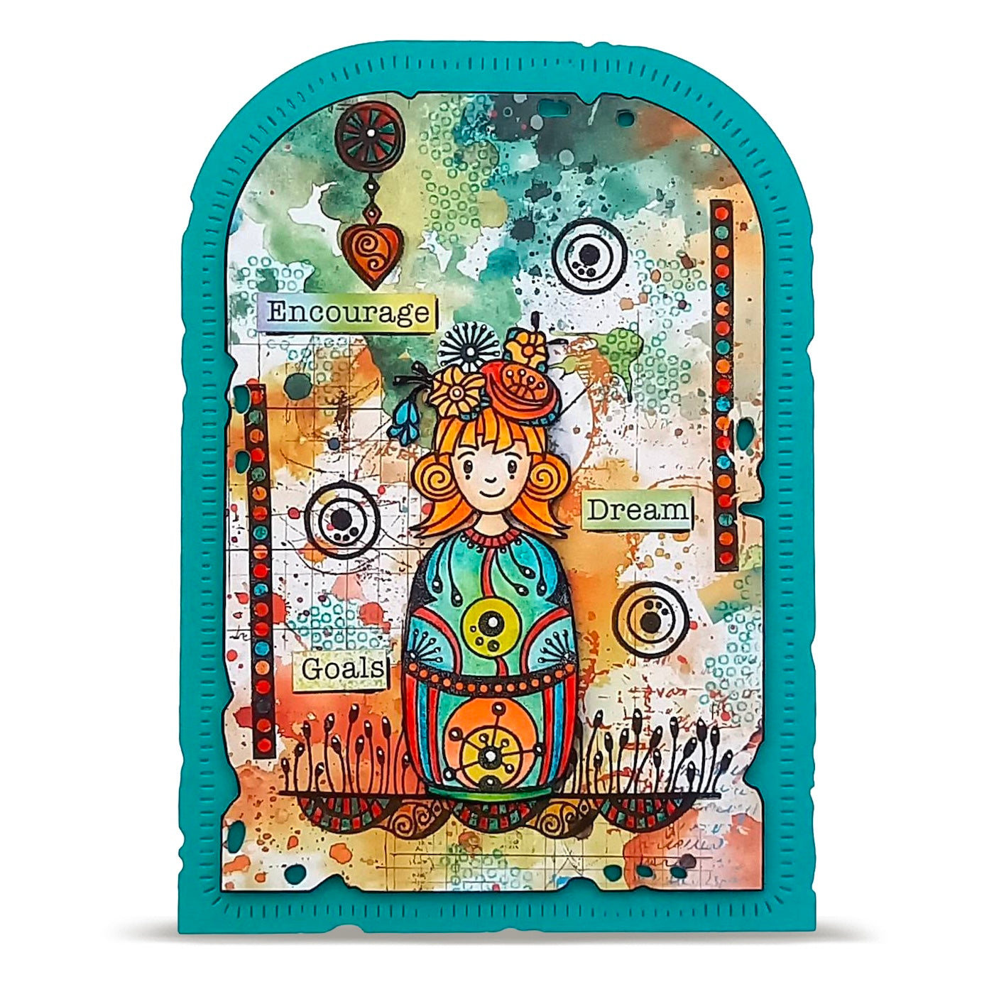 AALL & Create Graphic Coquelicots A6 Clear Stamp Set 1478 encourage dream goals 