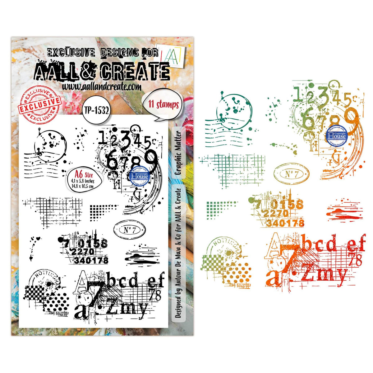 AALL & Create Graphic Matter A6 Clear Stamp Set 1532