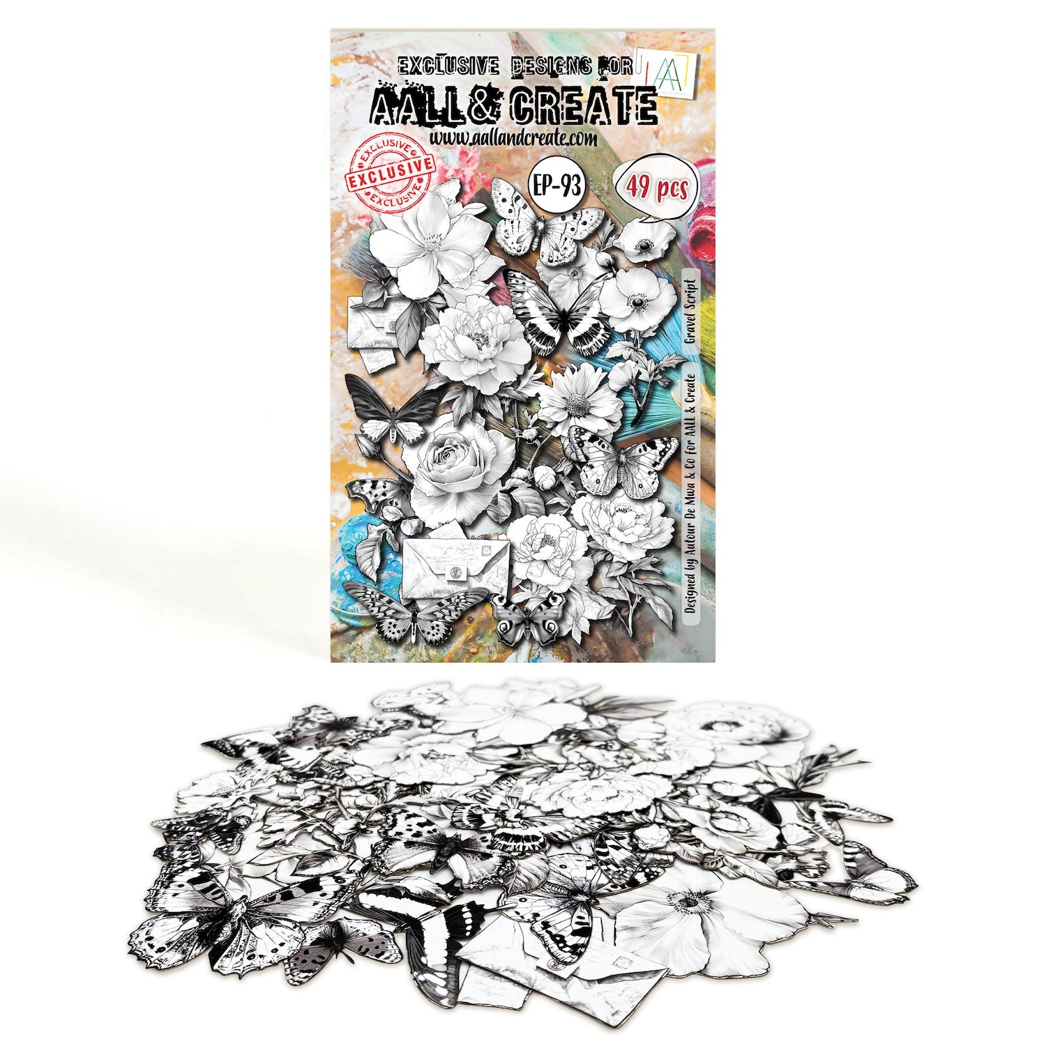 AALL & Create Gravel Script Ephemera Die Cuts ep-93

