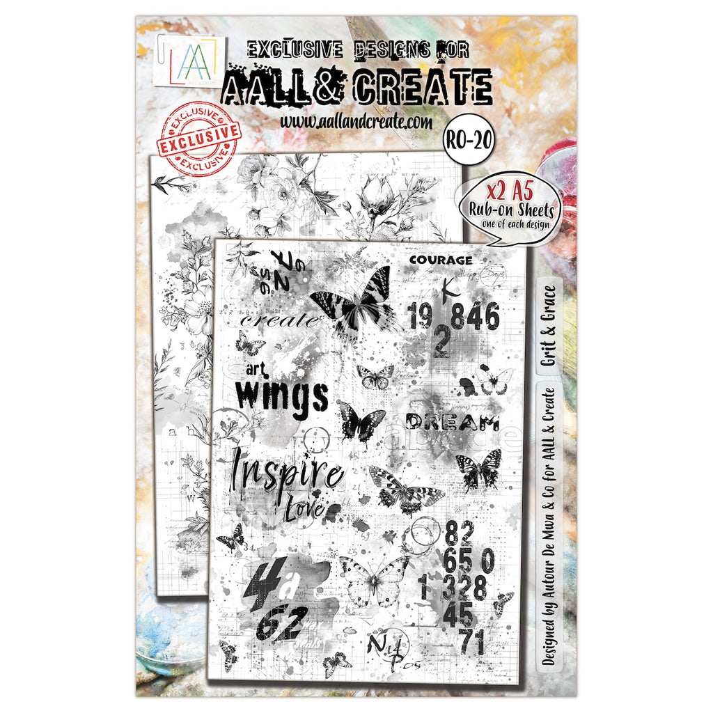 AALL & Create Grit & Grace A5 Rub Ons ro-020
