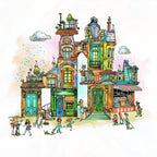 AALL & Create Hello Neighbour A5 Clear Stamp Set 1305 assembled