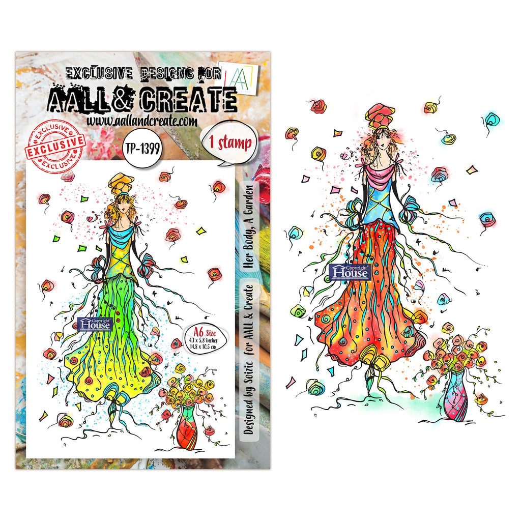 AALL & Create Her Body, A Garden A6 Clear Stamp Set 1399