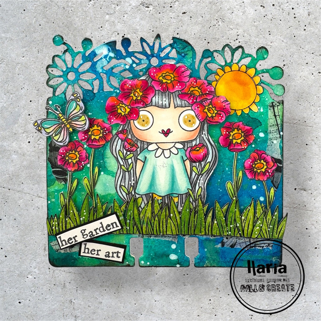 AALL & Create Her Garden A7 Clear Stamps 1285 art