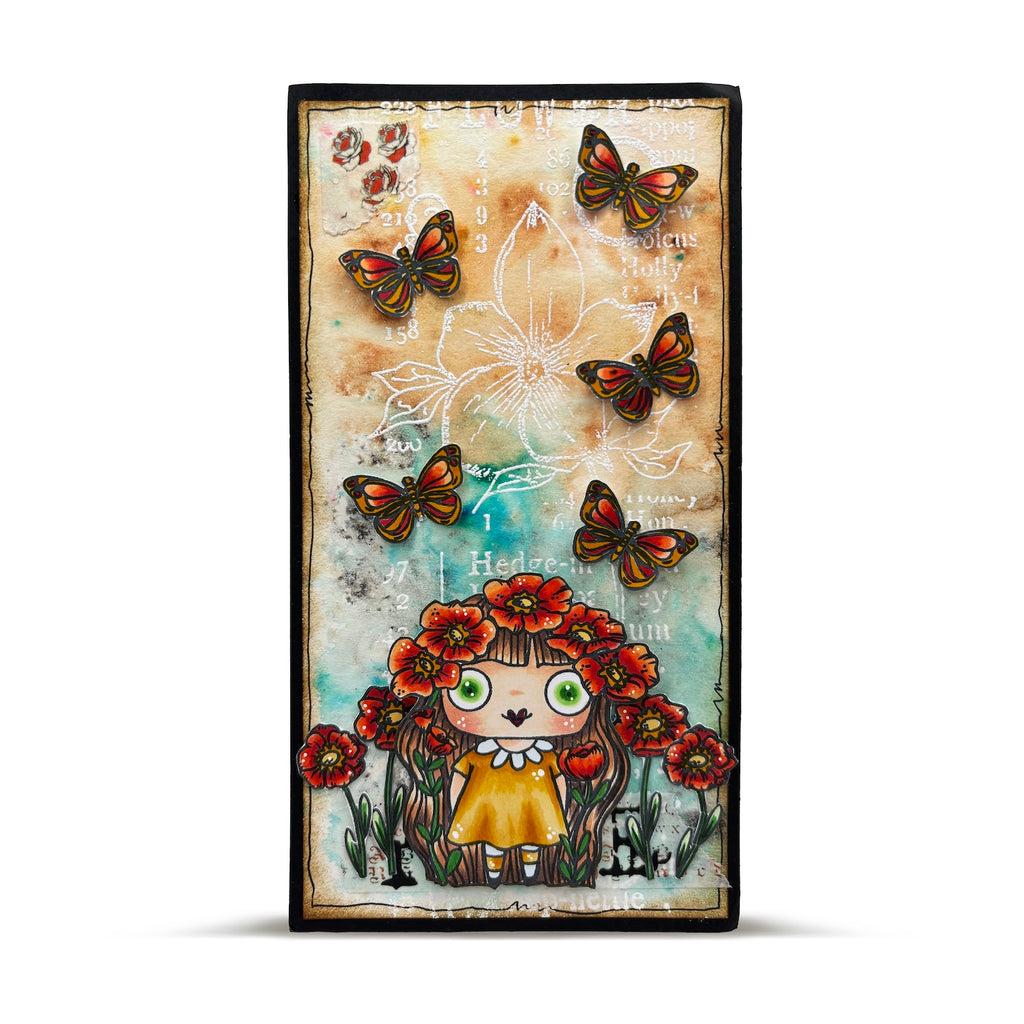 AALL & Create Her Garden A7 Clear Stamps 1285 butterfly