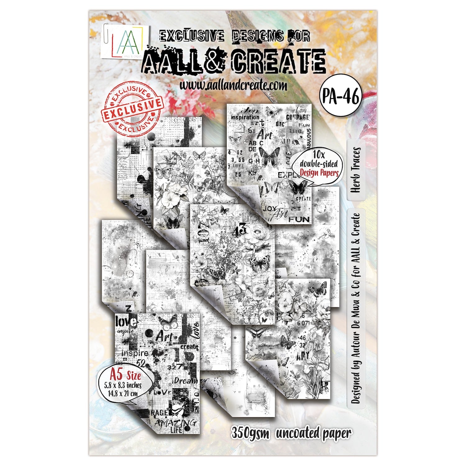 AALL & Create Herb Traces A5 Design Paper pa-046
