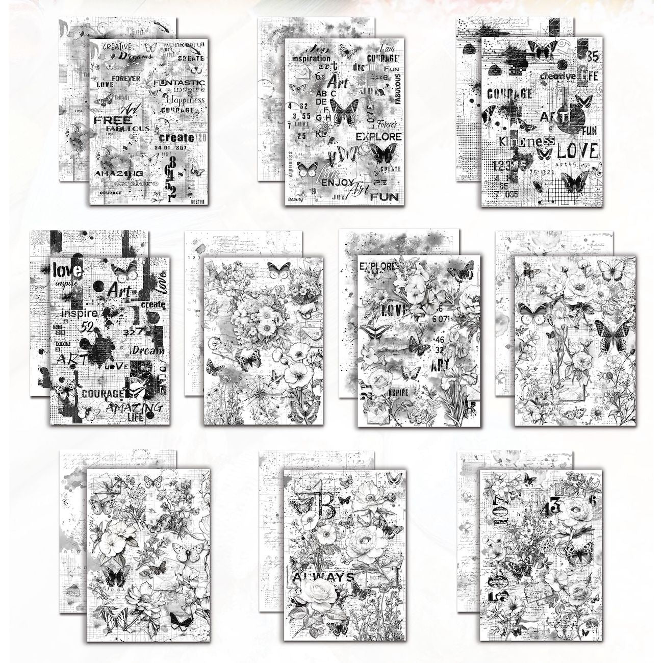 AALL & Create Herb Traces A5 Design Paper pa-046 pages