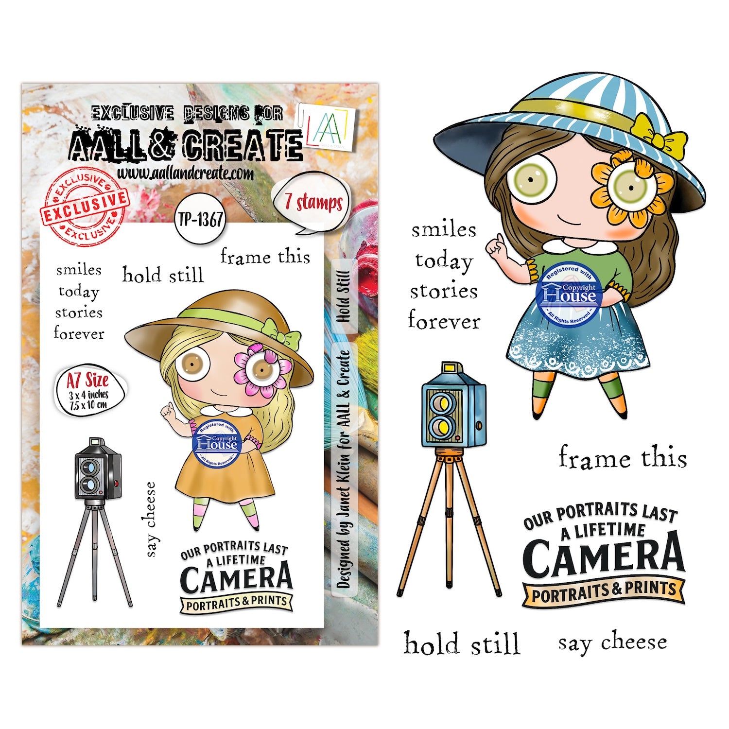 AALL & Create Hold Still A7 Clear Stamp Set 1367 