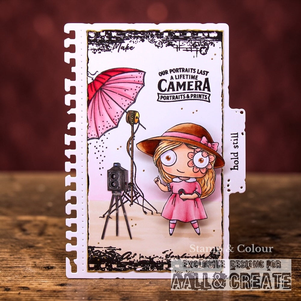 AALL & Create Hold Still A7 Clear Stamp Set 1367 pink dress