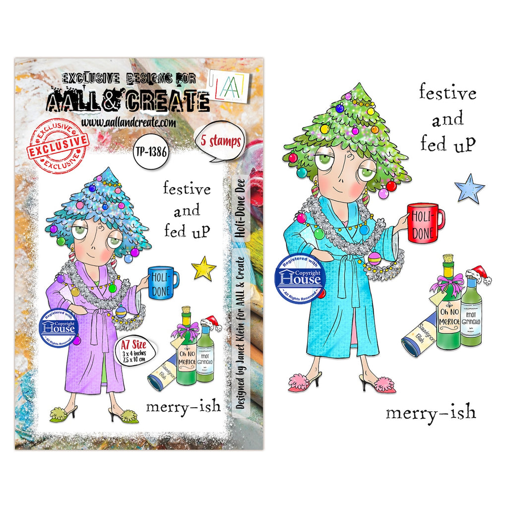 AALL & Create Holi-Done Dee A7 Clear Stamp Set 1386