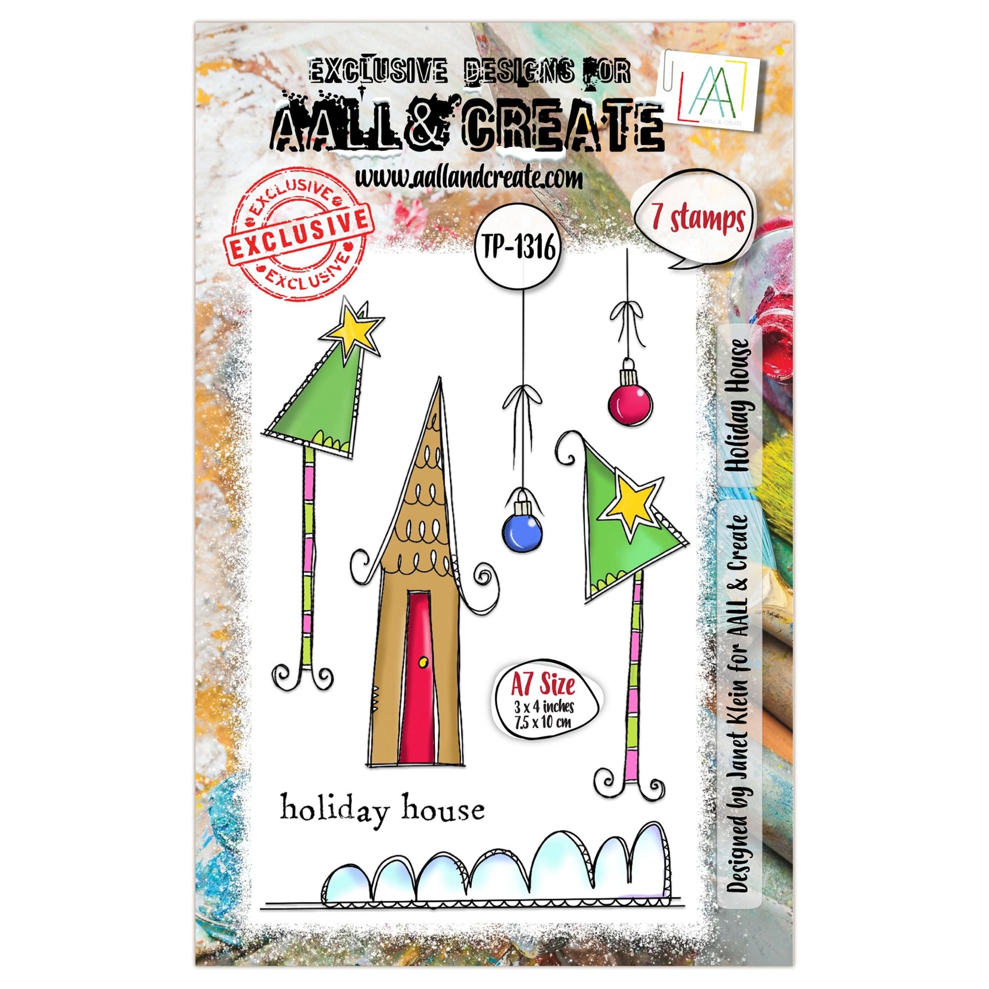 AALL & Create Holiday House A7 Clear Stamps 1316