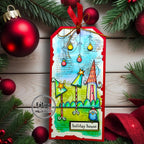 AALL & Create Holiday House A7 Clear Stamps 1316 tag