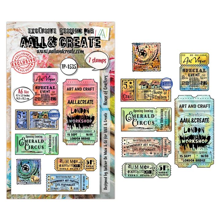 AALL & Create House of Crafters A6 Clear Stamp Set 1535